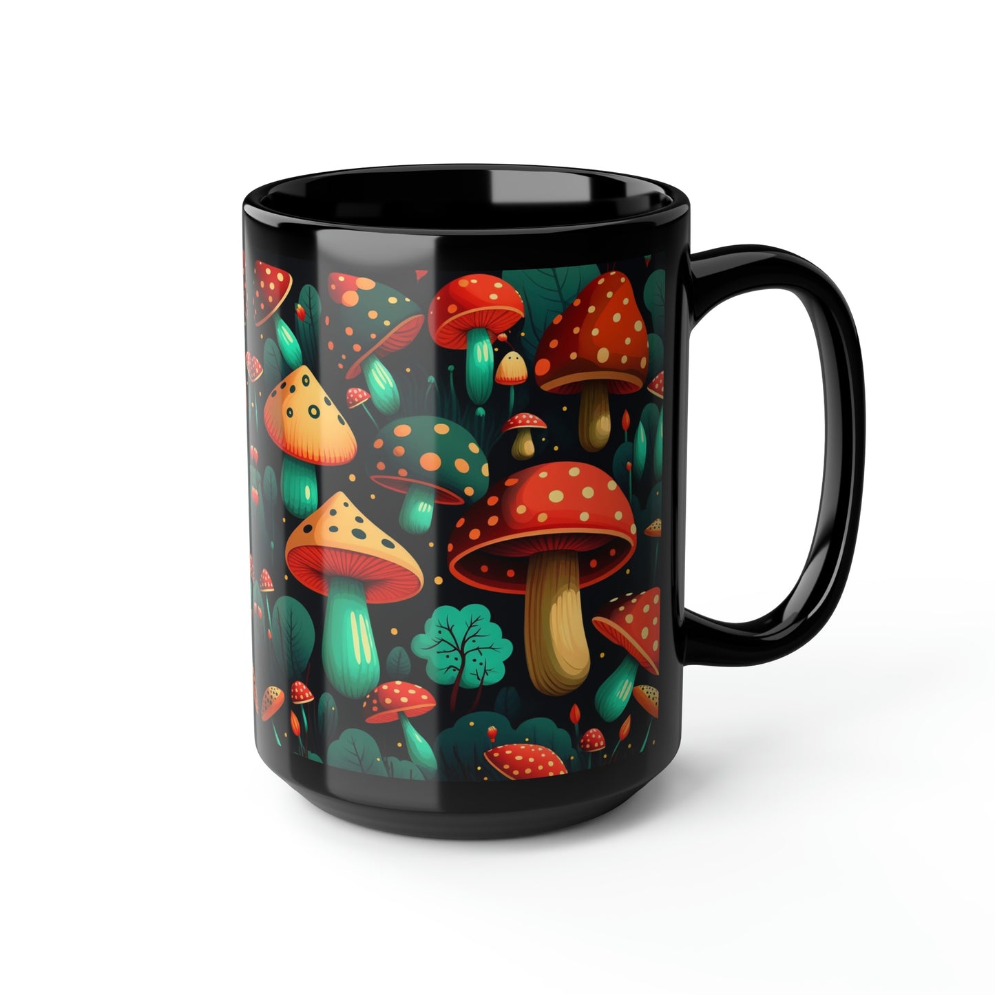 Mushroom Pattern Mug #7, 15oz