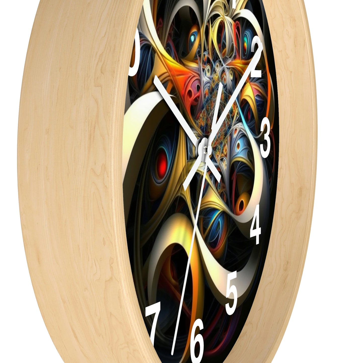 Geometric Wall Clock #6 w/ numbers