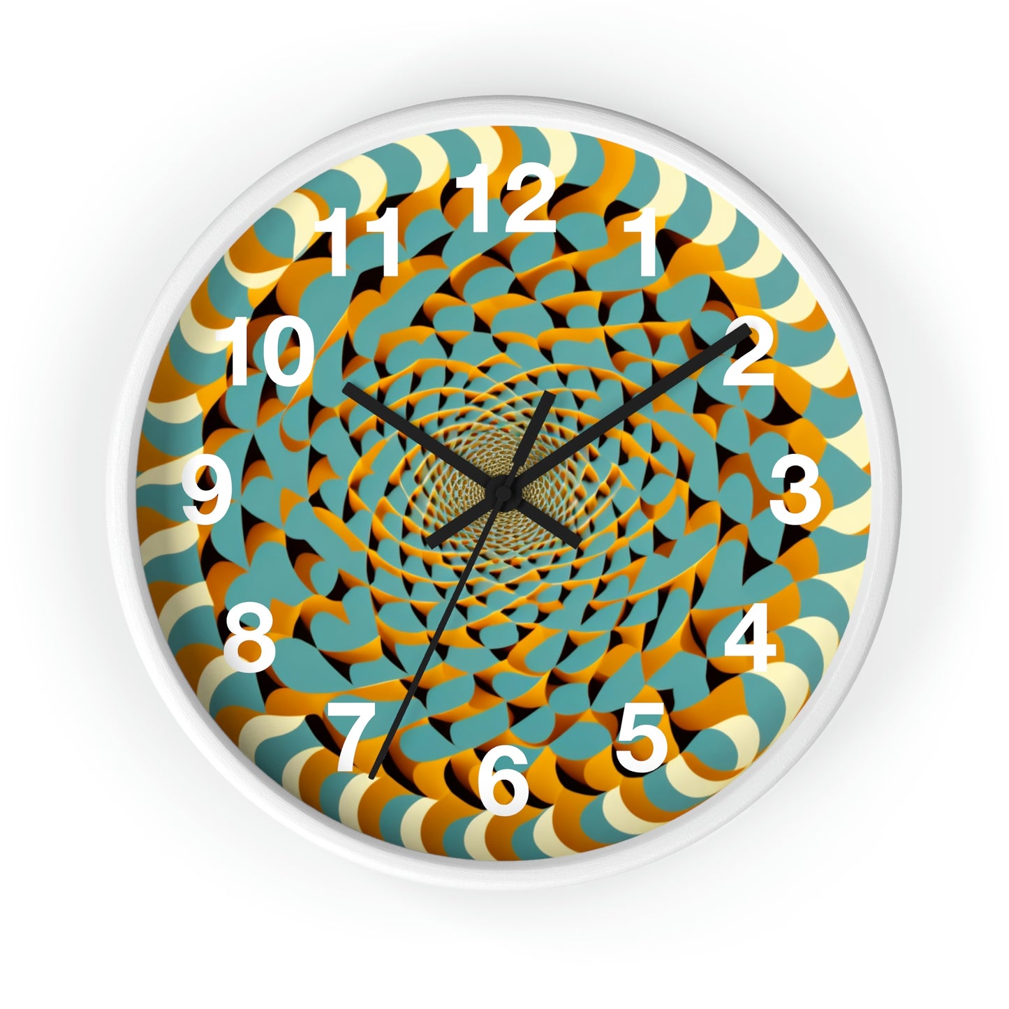 Optical Illusion Wall Clock w/ numbers