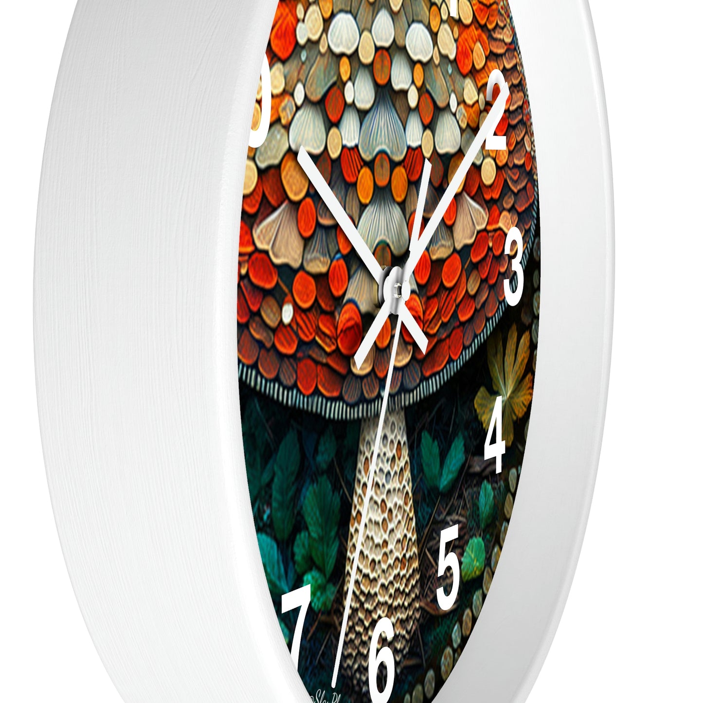 Once Upon a Mushroom Wall Clock w/ numbers