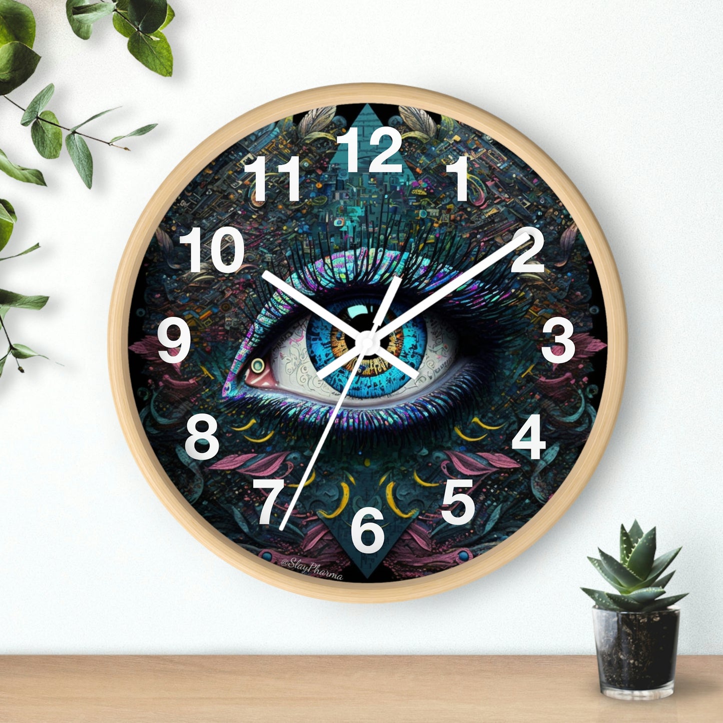 All Seeing Eye Wall Clock #1w/ numbers