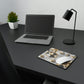White and Gold Geometric Pattern Mouse Pad #2