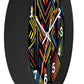 Geometric Wall Clock #3 w/ numbers