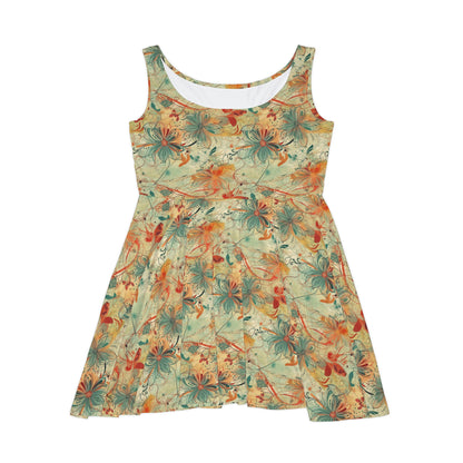 Floral Pattern Women's Skater Dress #8