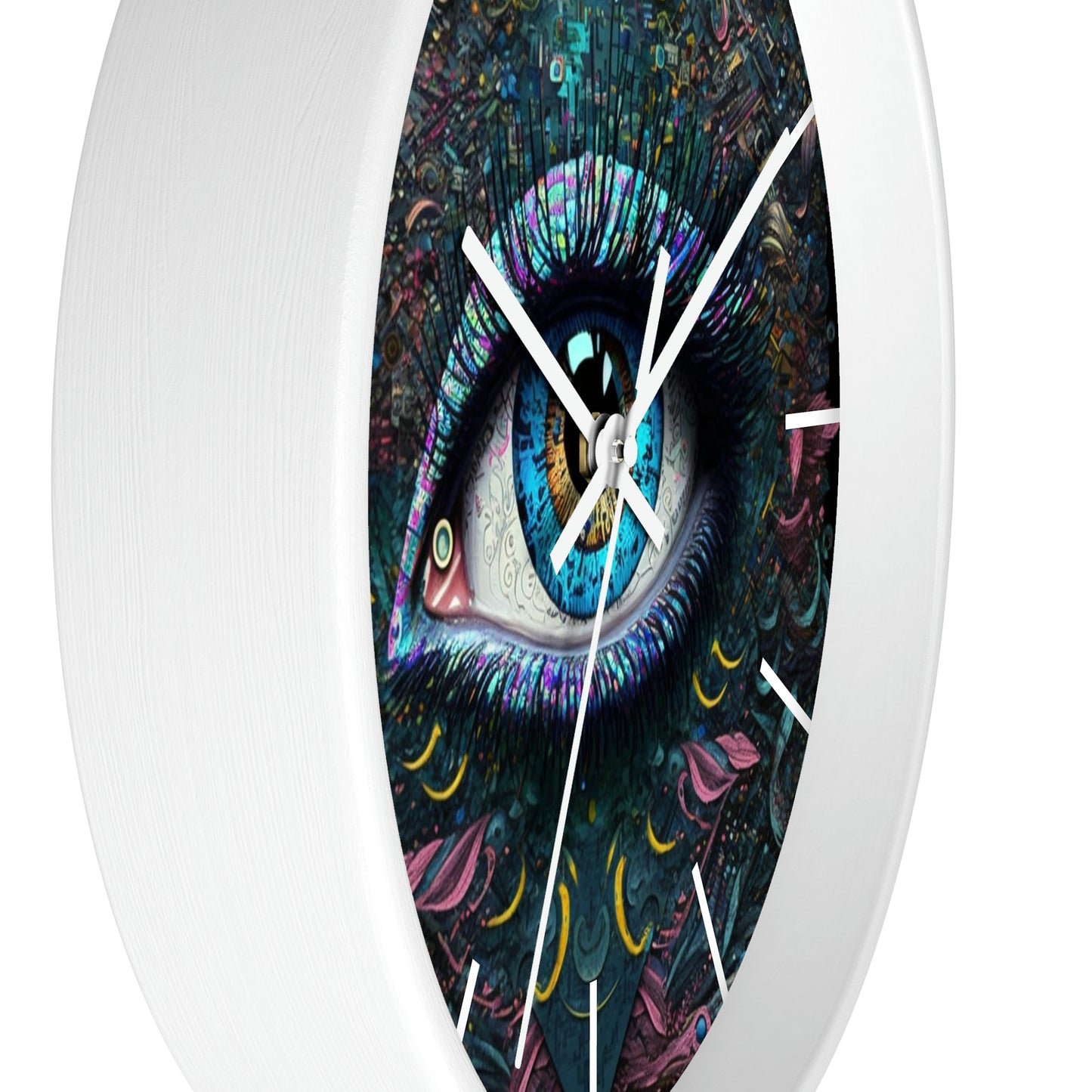 All Seeing Eye Wall Clock #1w/ lines