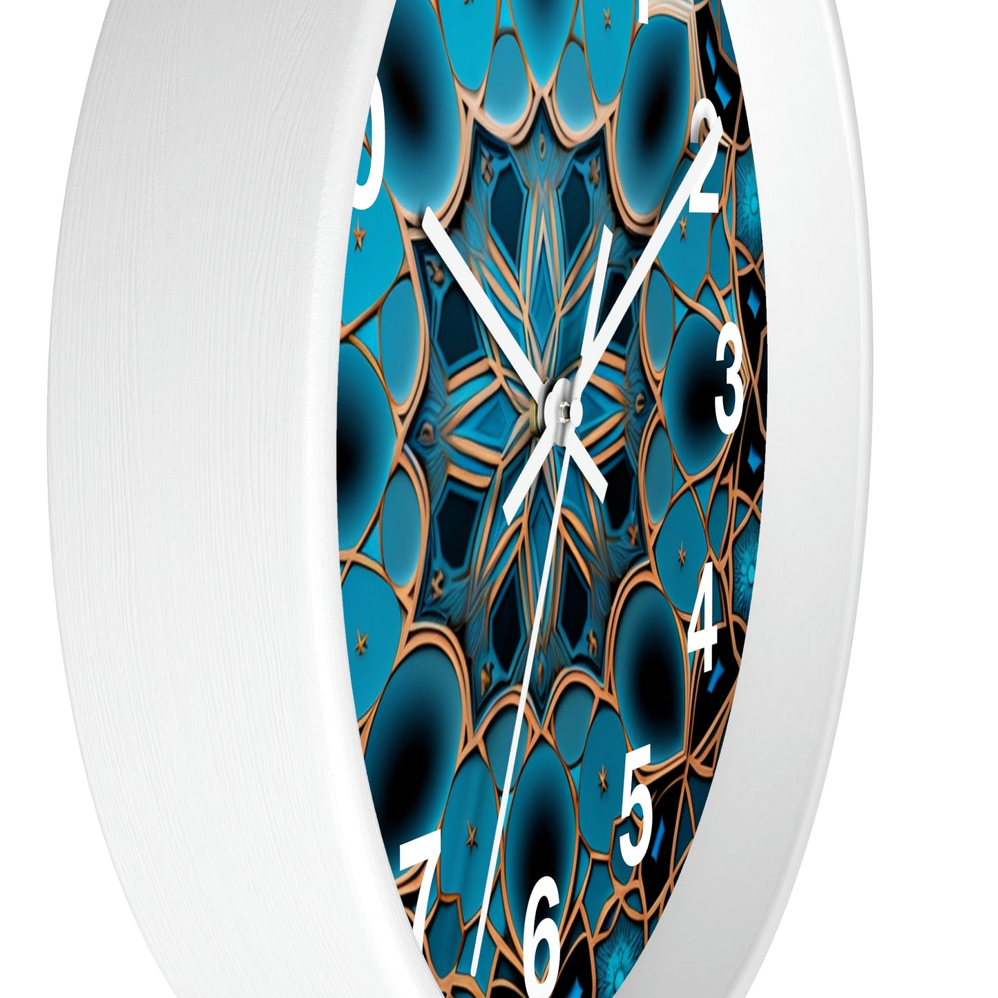 Muqarnas pattern Wall Clock #2 w/ numbers