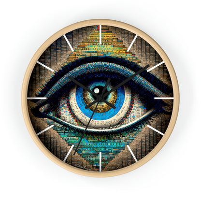 All Seeing Eye Wall Clock #3 w/ lines