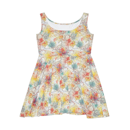 Floral Pattern Women's Skater Dress #19