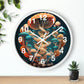 Infinite Mushroom DNA Wall Clock #2 w/ numbers