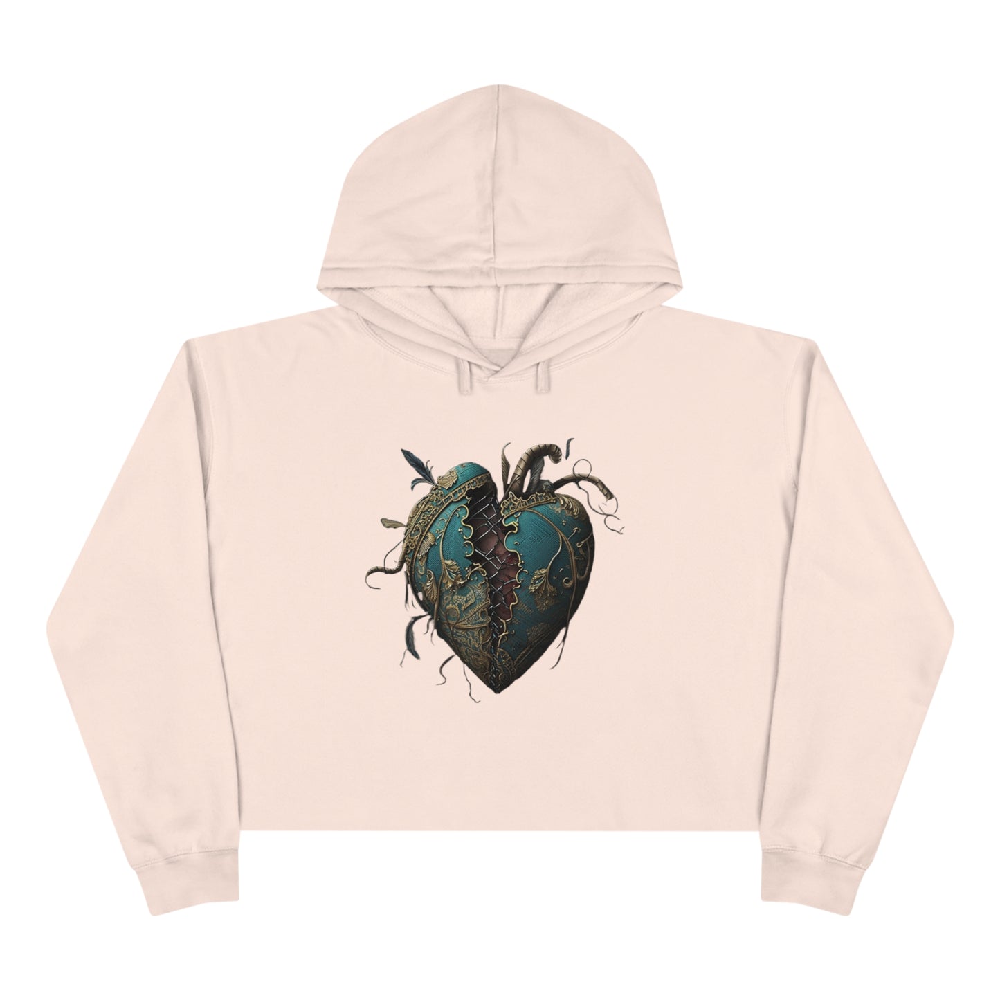 Sew up My Broken Heart Crop Hoodie