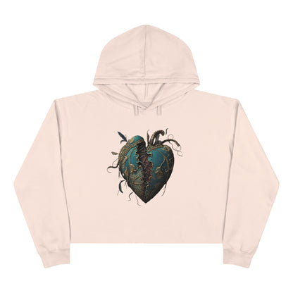 Sew up My Broken Heart Crop Hoodie
