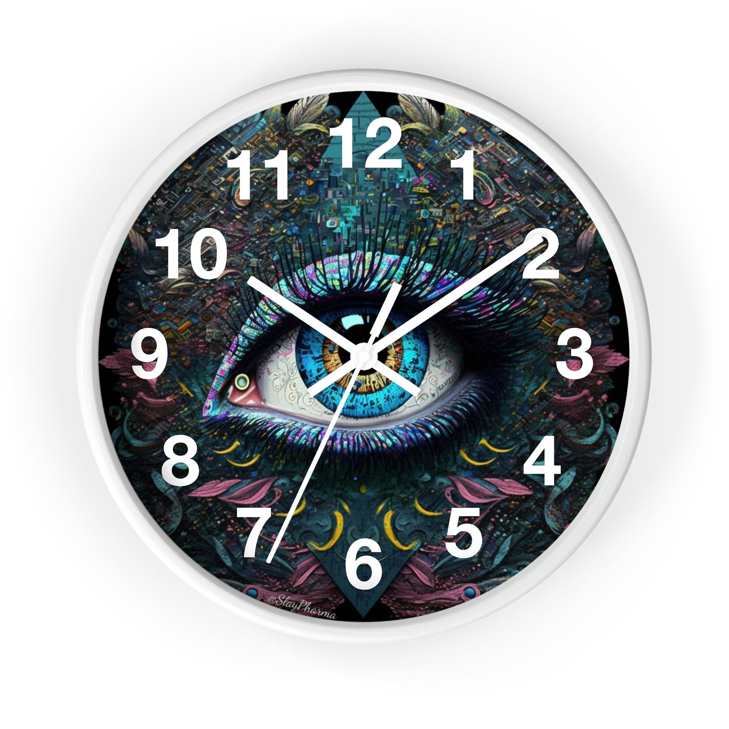 All Seeing Eye Wall Clock #1w/ numbers