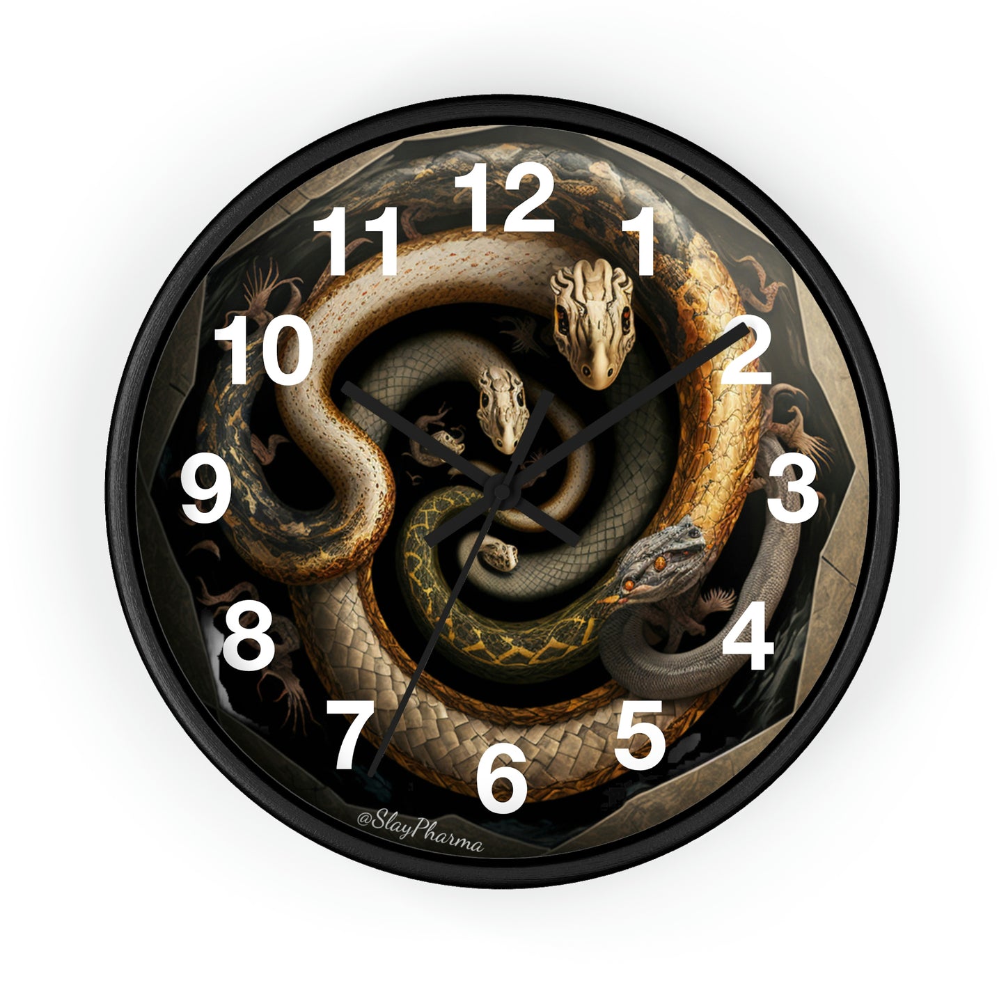 Snakes on a Wall Clock w/ numbers