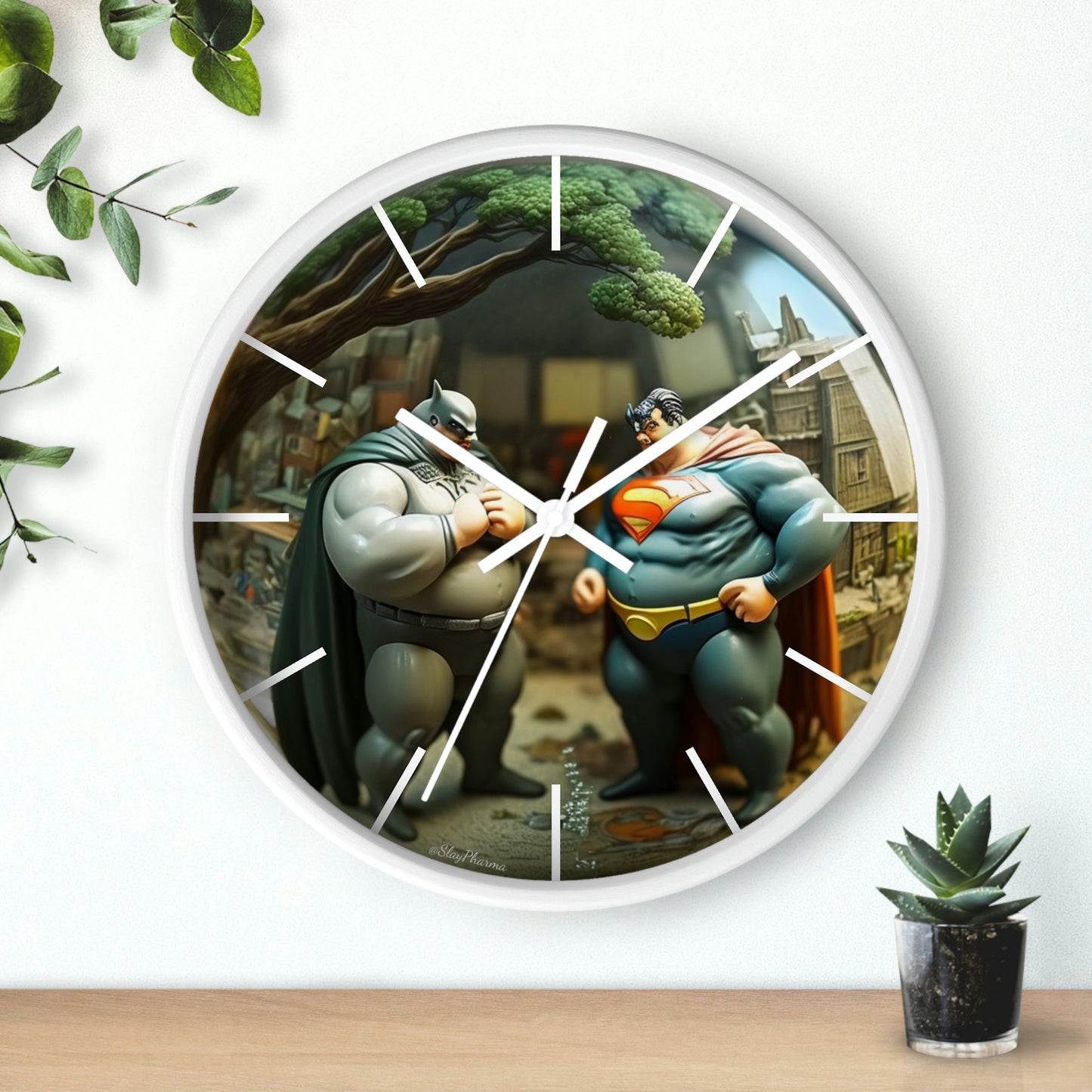 Other Worlds Wall Clock #5 w/ lines