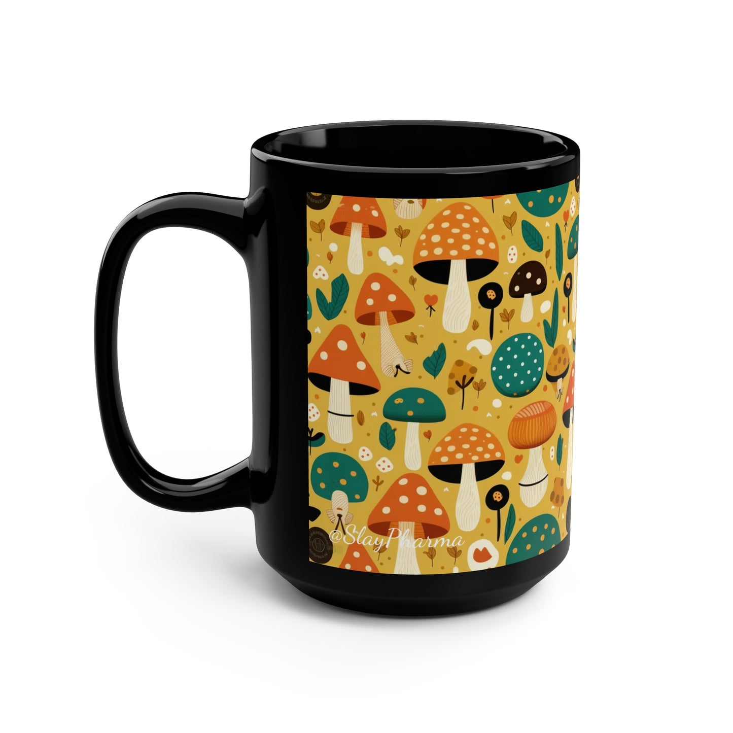 Mushroom Pattern Mug #3, 15oz