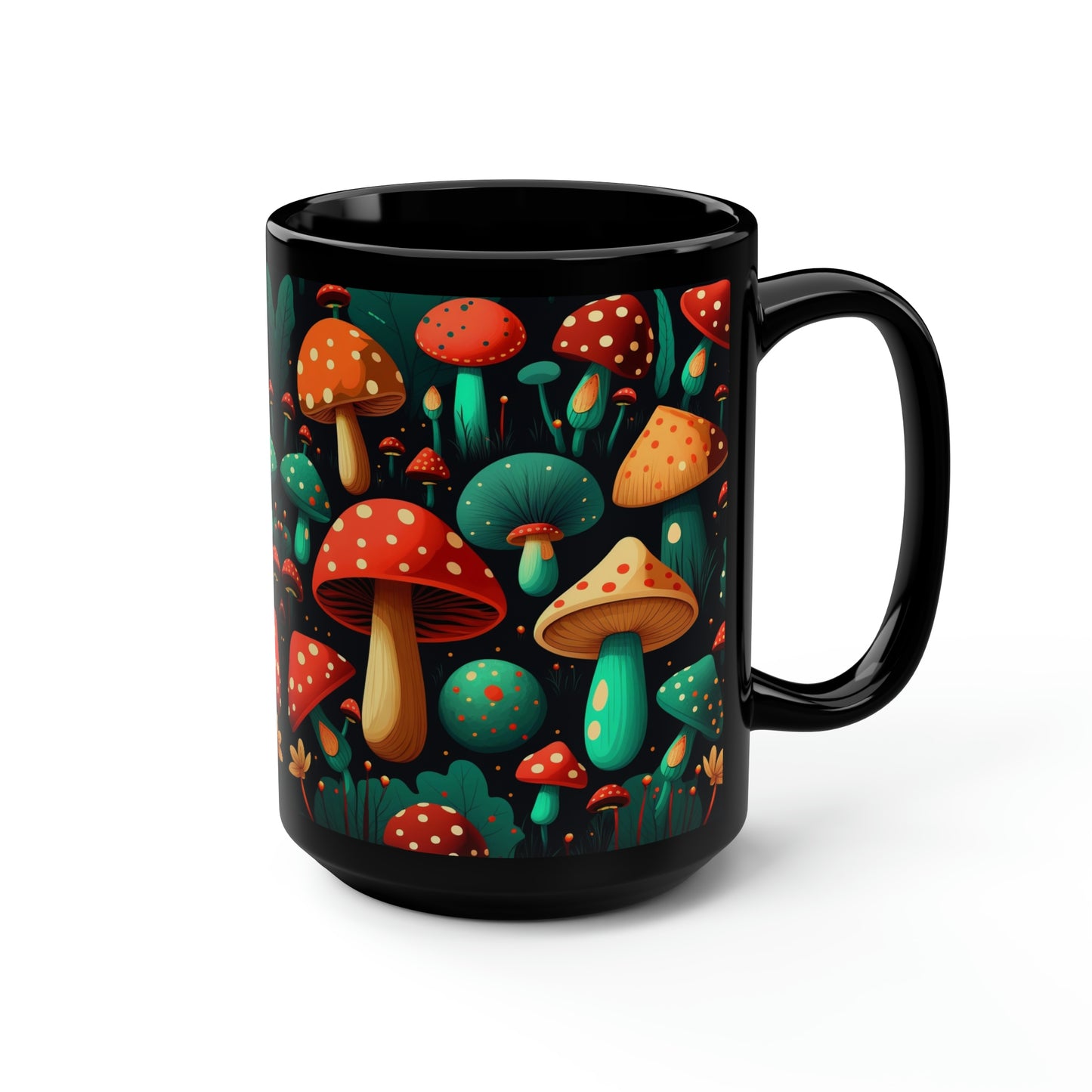 Mushroom Pattern Mug #4, 15oz