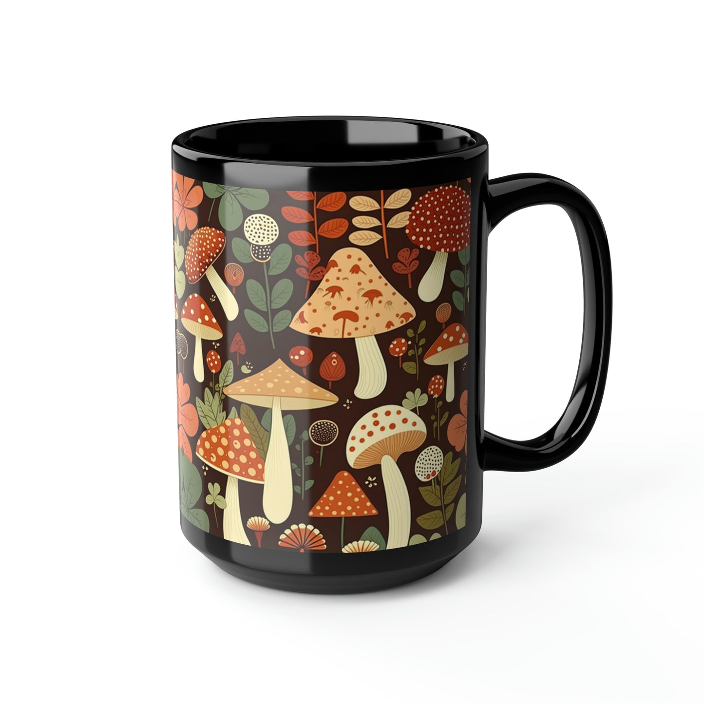 Mushroom Pattern Mug #2, 15oz