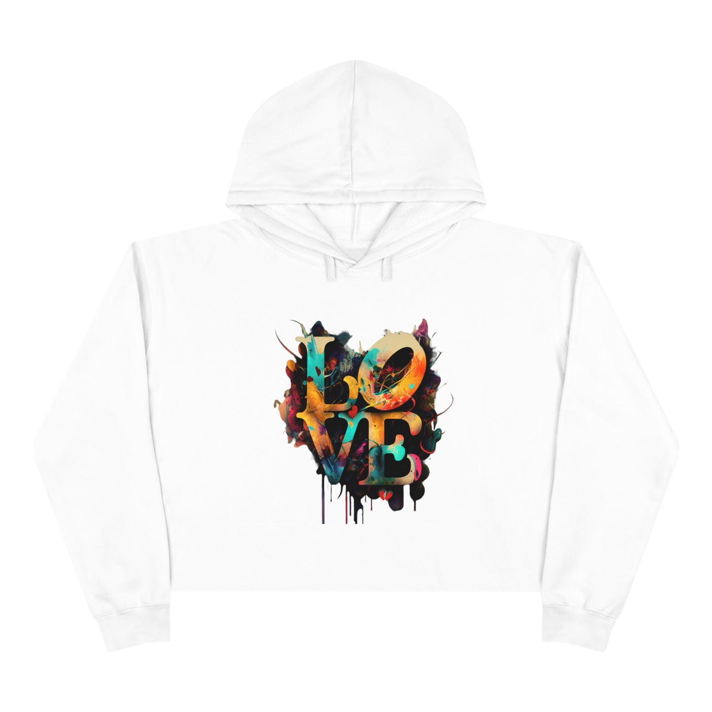 Live, Love, Lotus Crop Hoodie