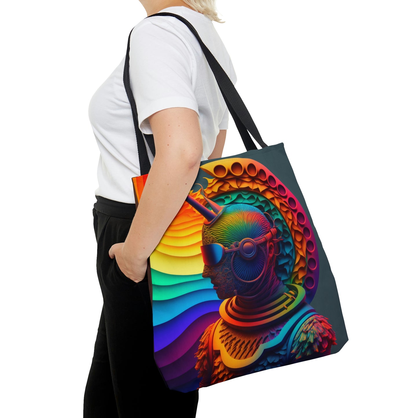 Psychedelic Unicorn and Third Eye Tote Bag