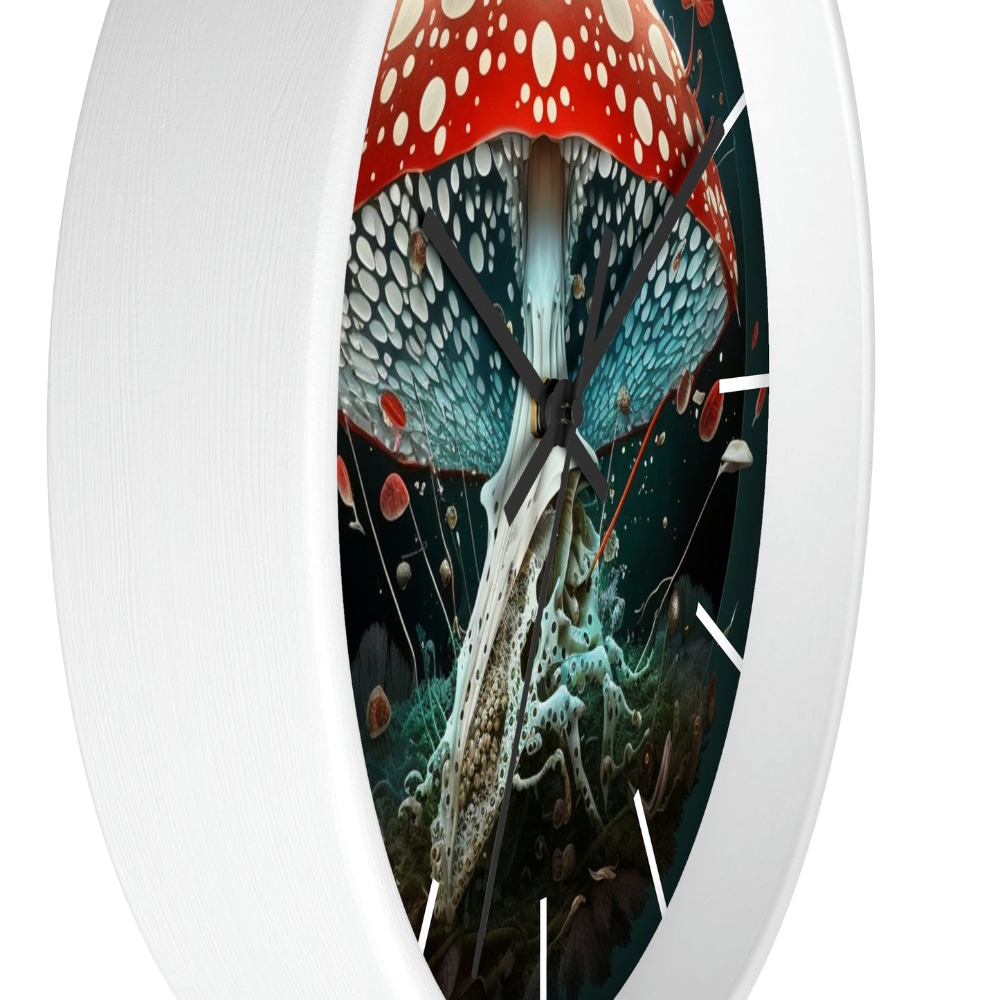 Amanita Dreams Wall Clock #4 w/ lines