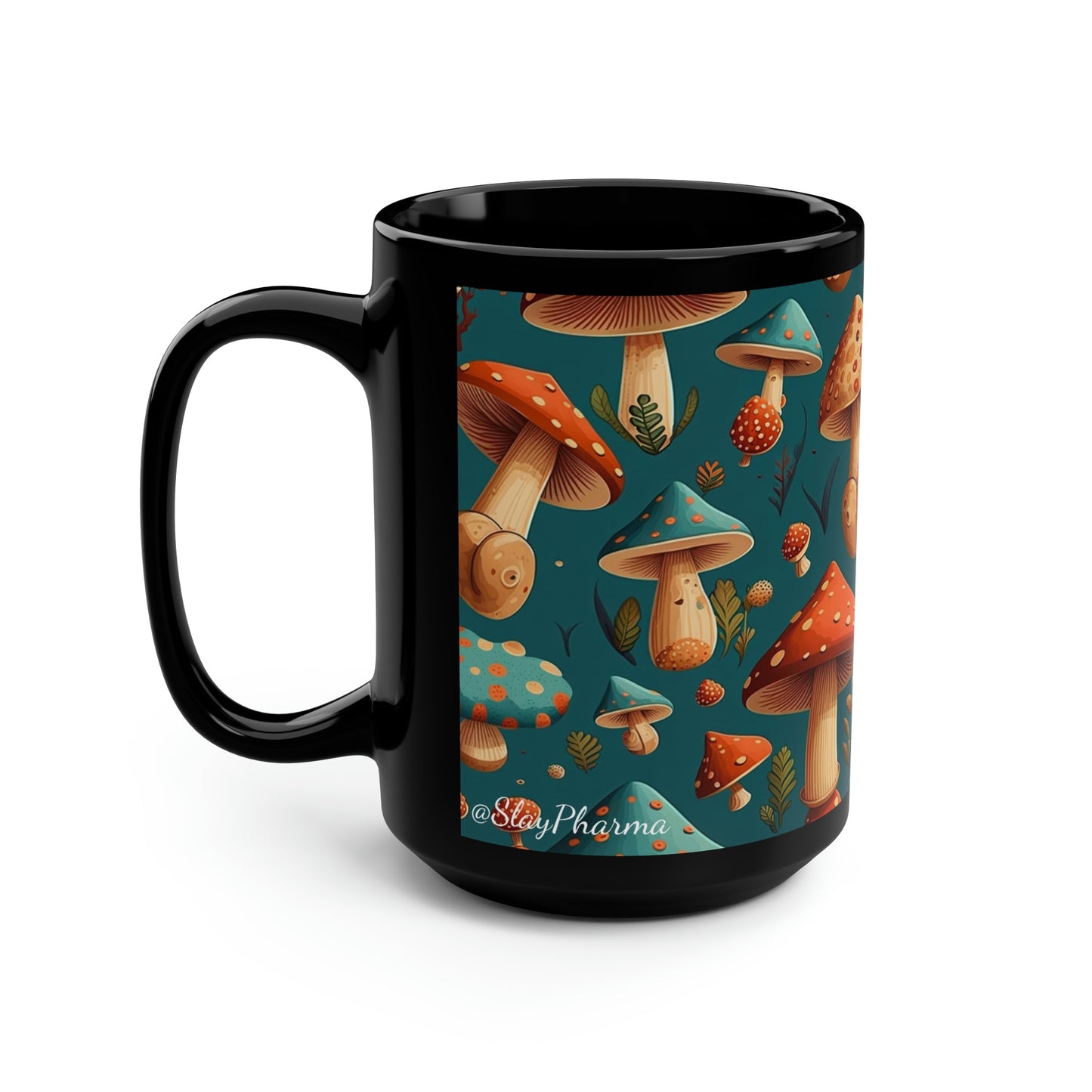 Mushroom Pattern Mug #8, 15oz