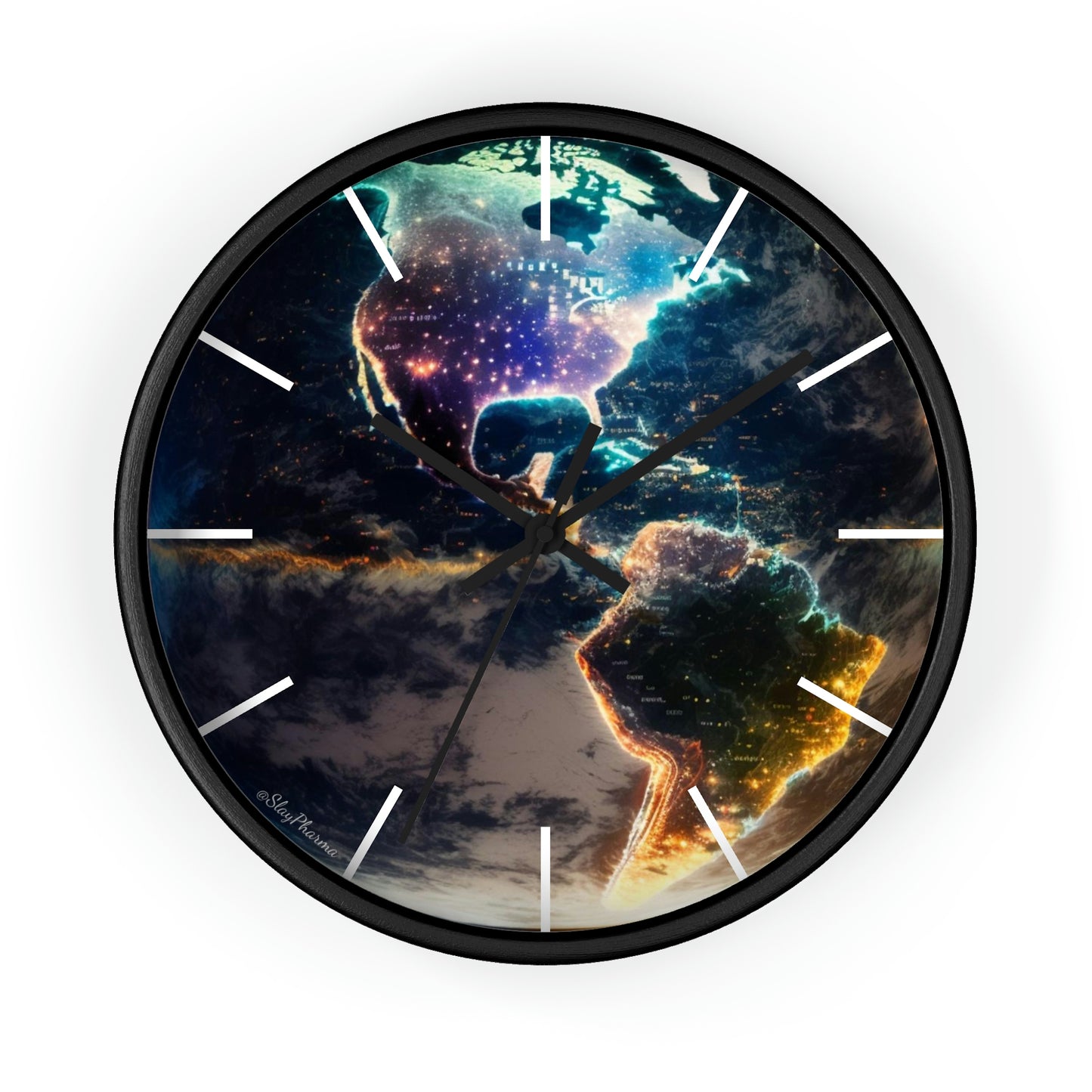 Late Night Glow Wall Clock w/ lines