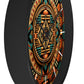 Native American pattern Wall Clock #2 w/ lines