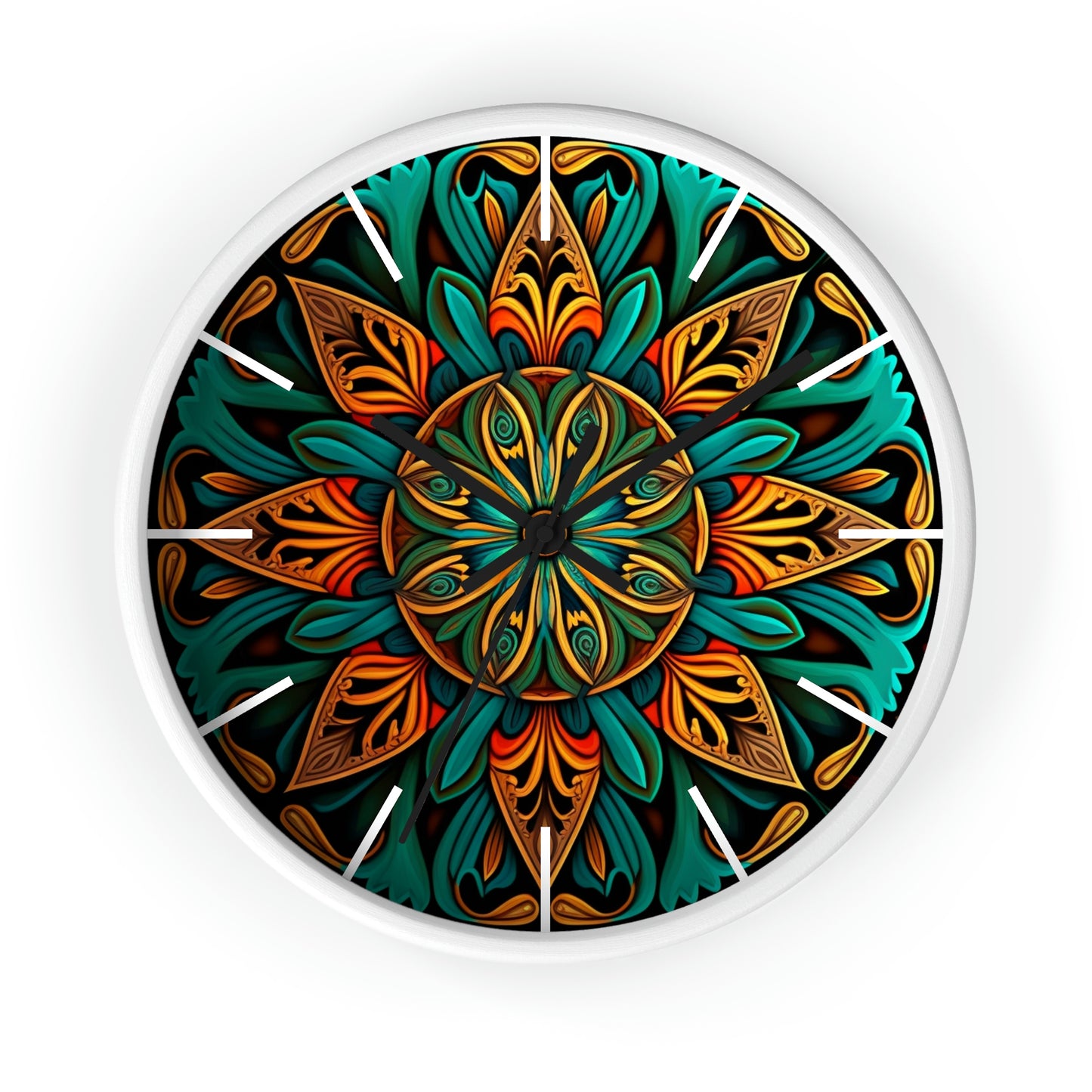 Mandala Wall Clock w/ lines