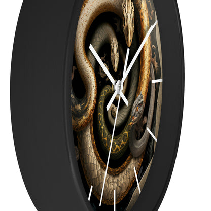 Snakes on a Wall Clock w/ lines