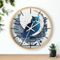 Wise Owl Wall Clock w/ lines