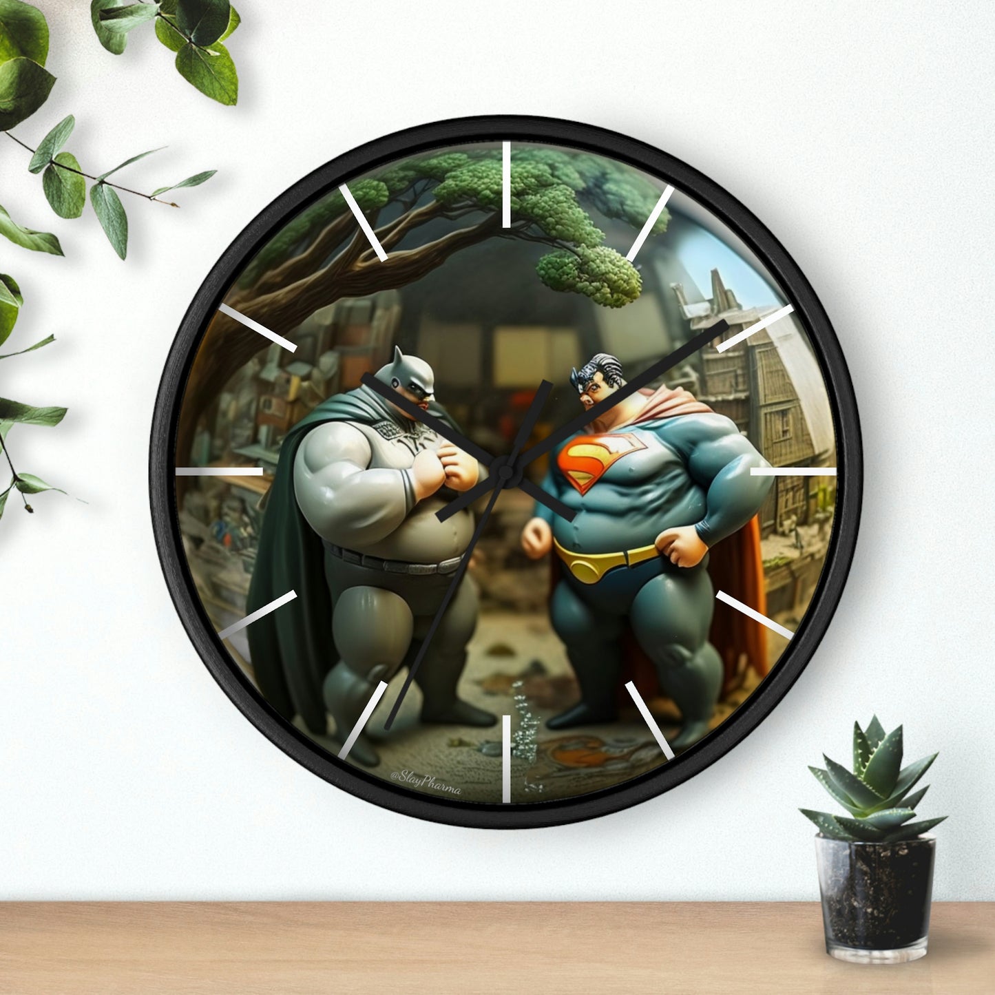 Other Worlds Wall Clock #5 w/ lines