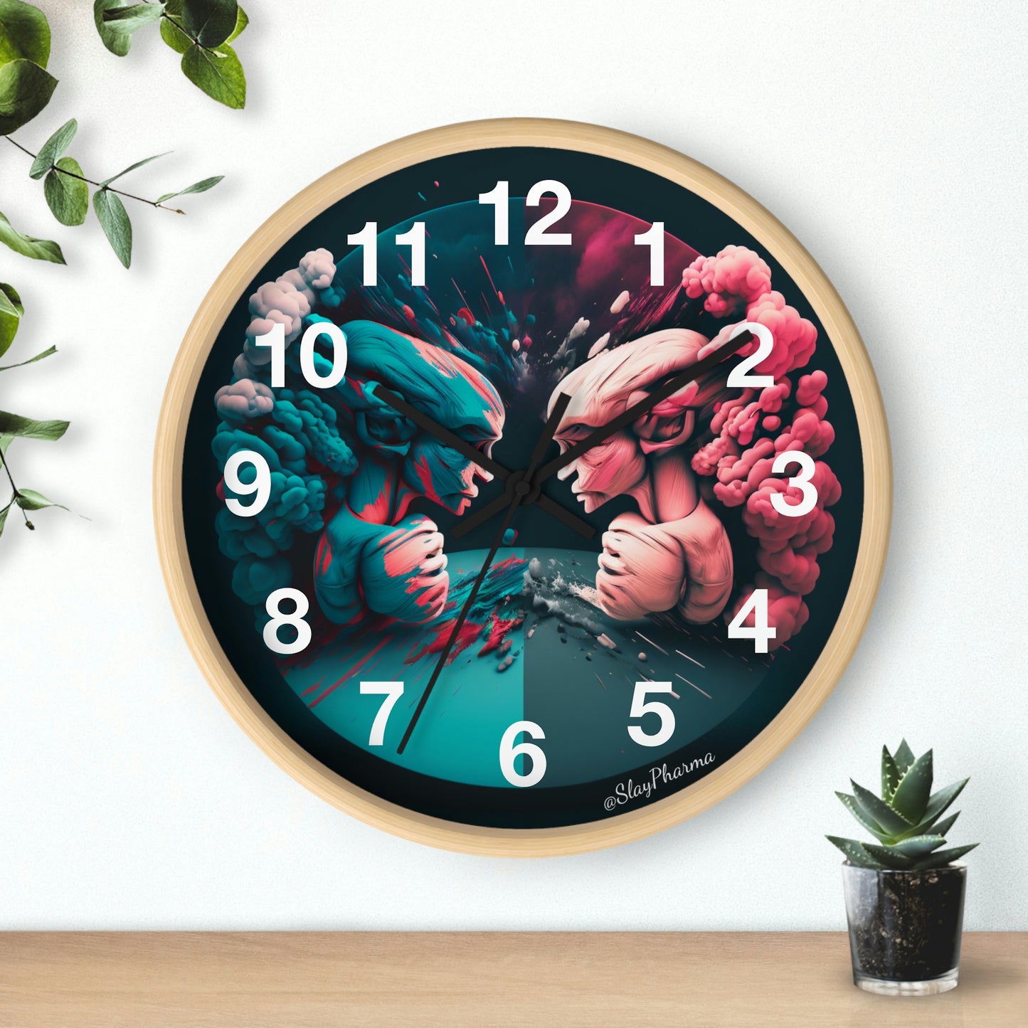 Duality Wall Clock #2 w/ numbers