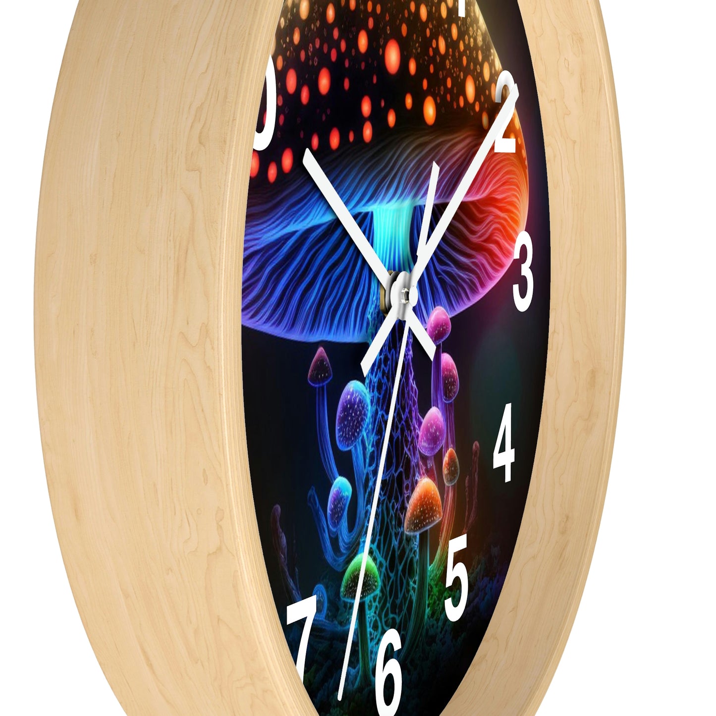 Glowing Mushroom Wall Clock w/ numbers