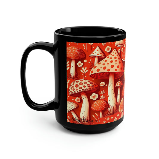 Mushroom Pattern Mug #9, 15oz