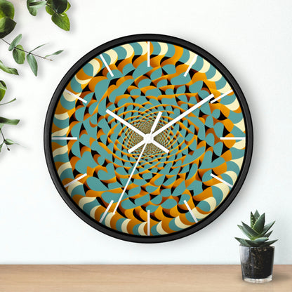 Optical Illusion Wall Clock w/ lines
