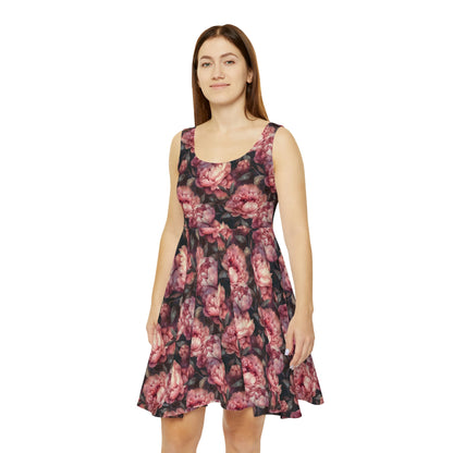 Floral Pattern Women's Skater Dress #16