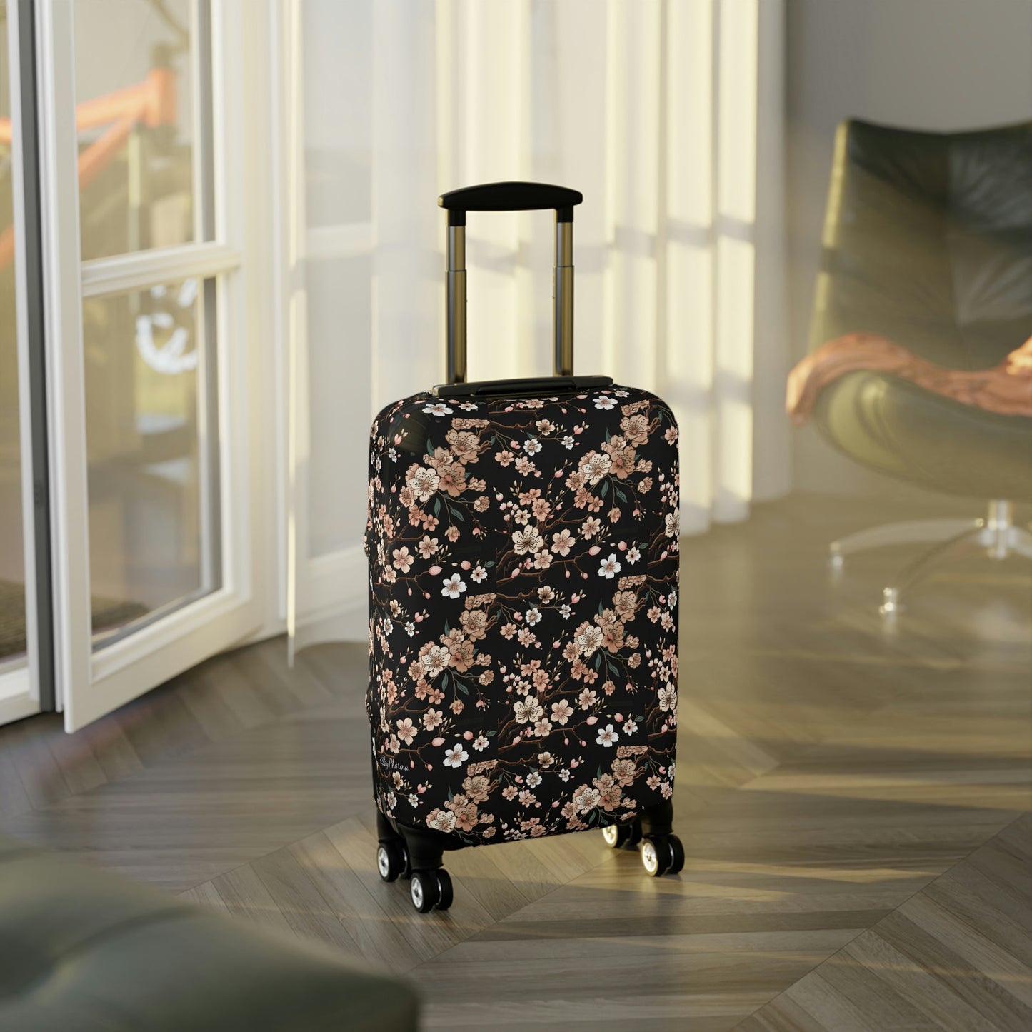 Cherry Blossom Luggage Cover