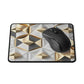 White and Gold Geometric Pattern Mouse Pad #2