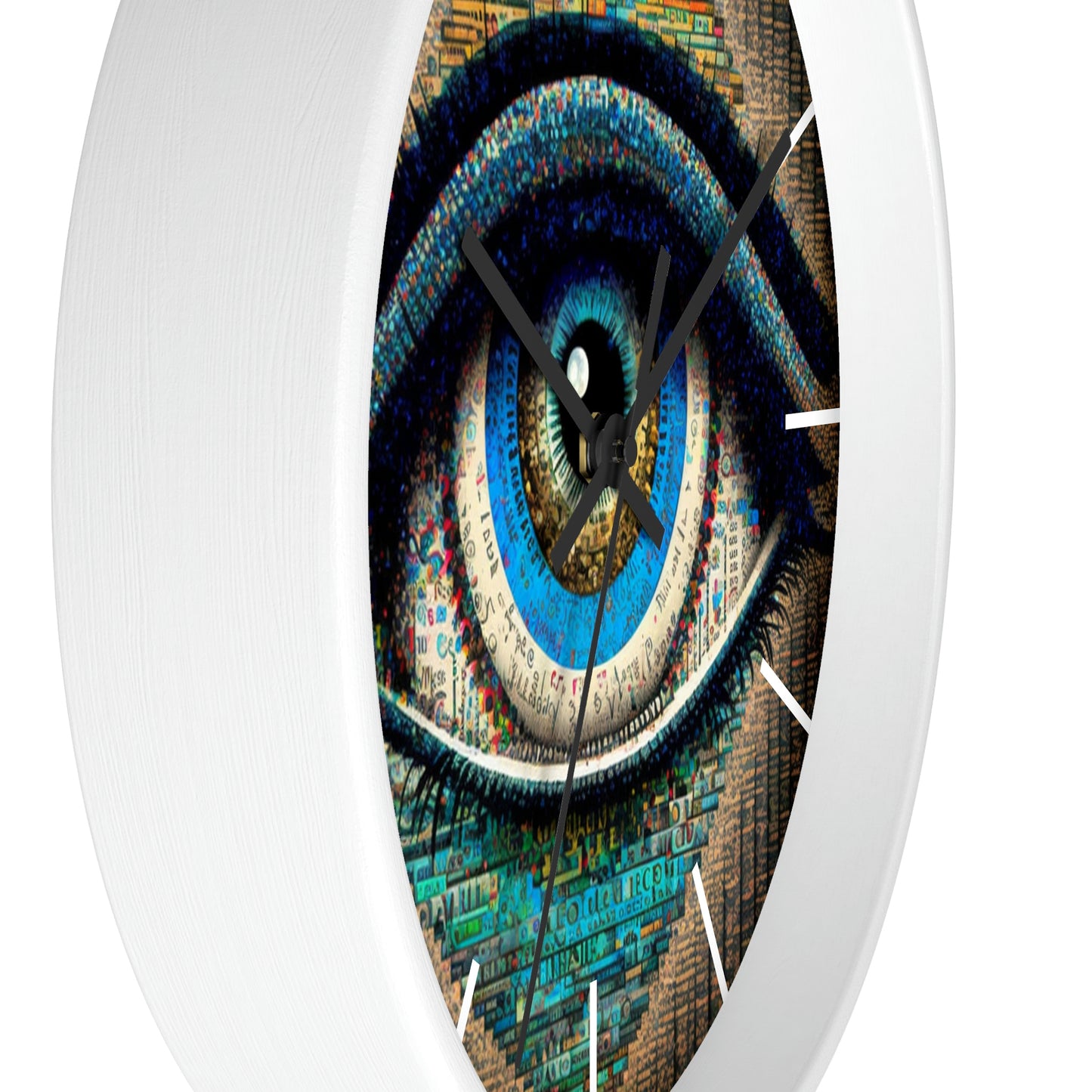 All Seeing Eye Wall Clock #3 w/ lines