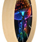 Glowing Mushroom Wall Clock w/ lines
