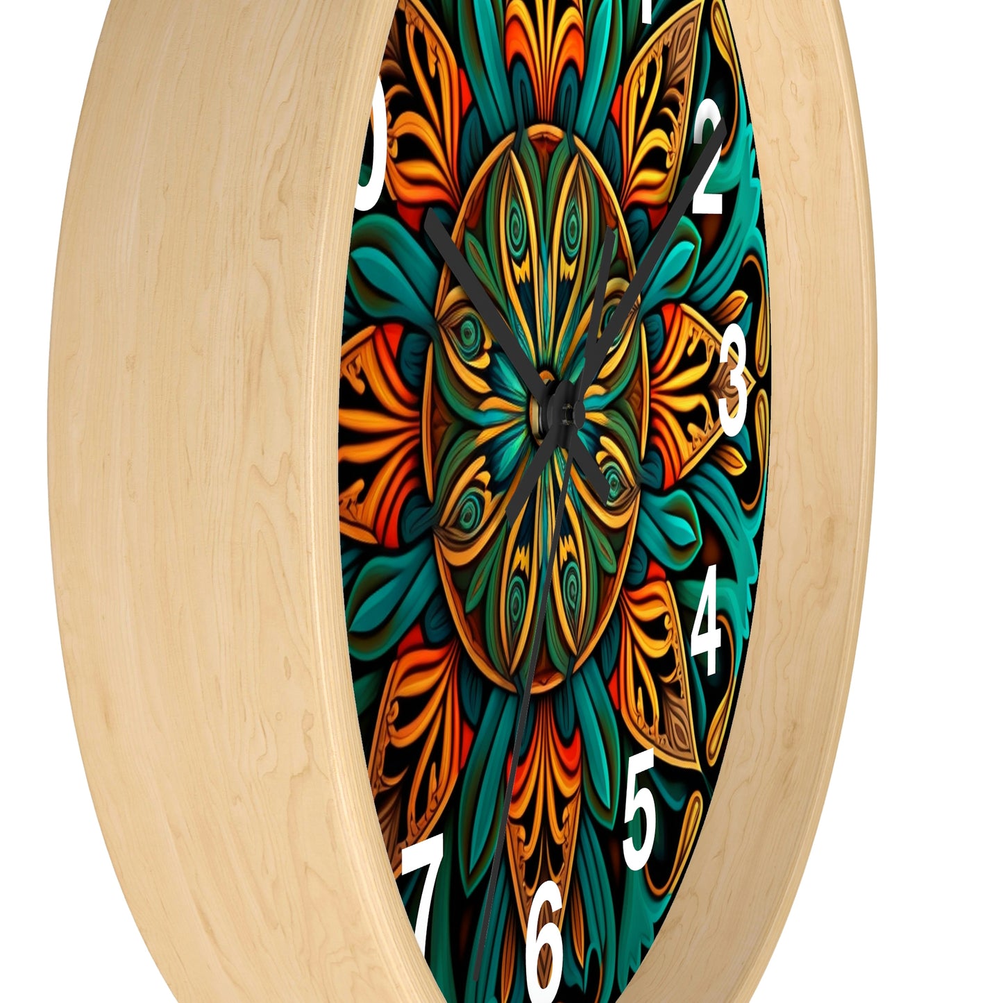 Mandala Wall Clock w/ numbers