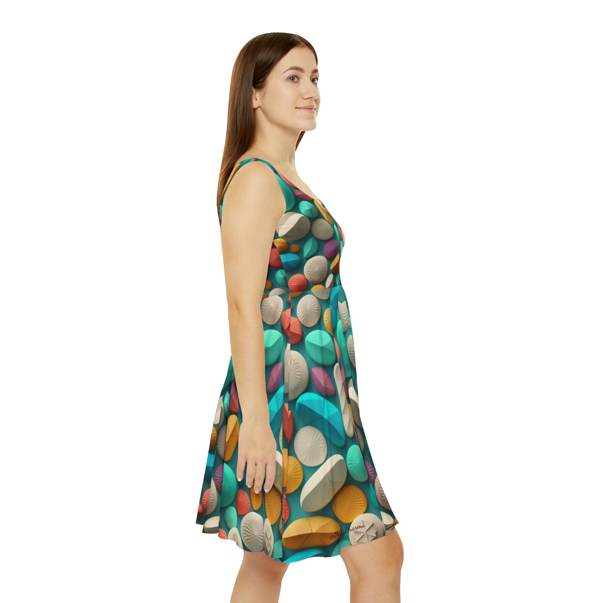 rave skater dress Pride Outfits, Ecstatic Mood Skater Dress, Printed Circle Dress, Pride Skater Dress, Above Knee Dress, Pride Festival Clothing, Rave Wear, XXL