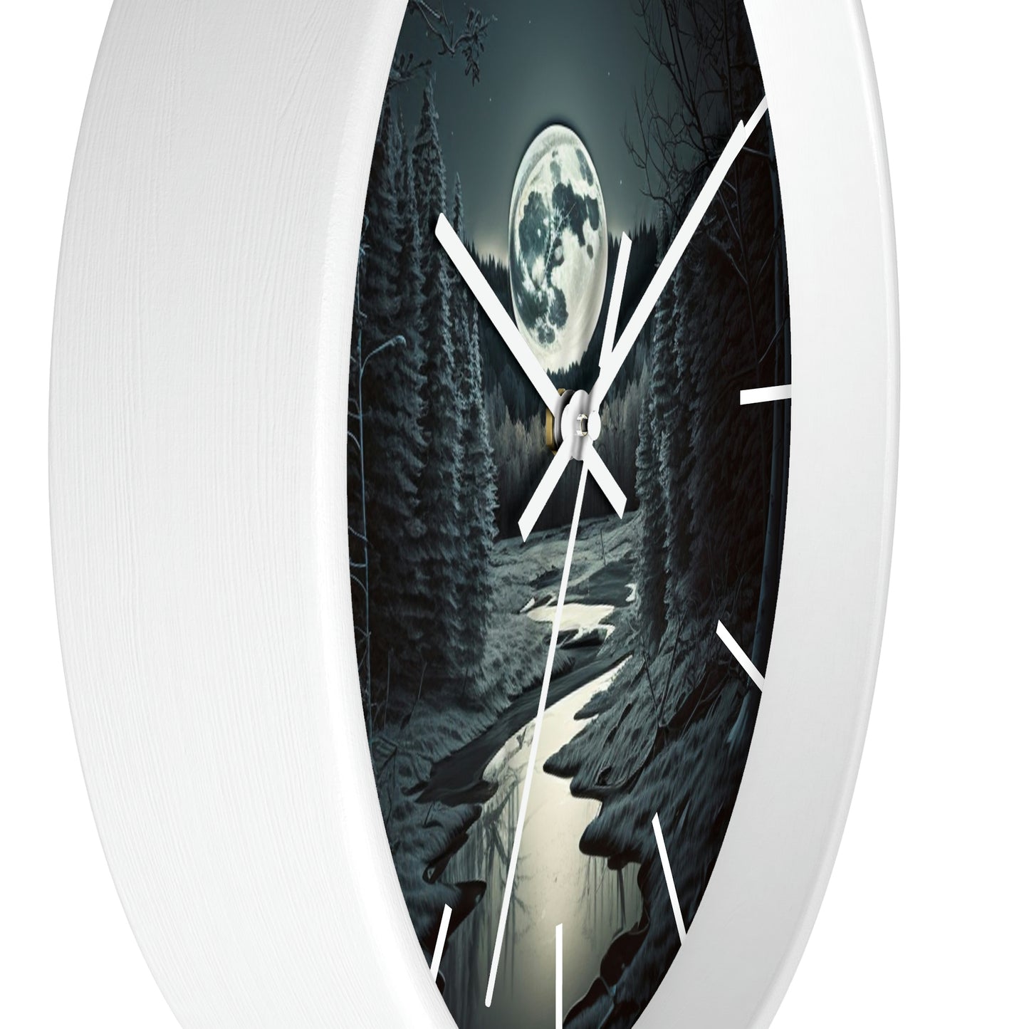 Moonrise Wall Clock #1 w/ lines