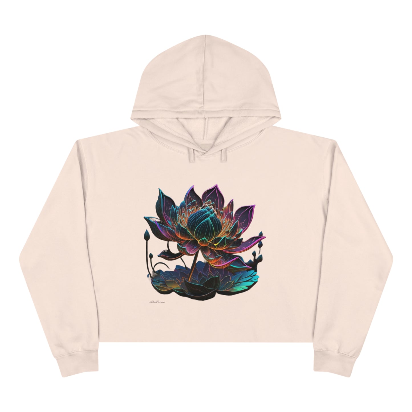 Lotus Life Crop Hoodie no back design