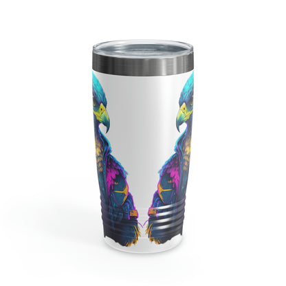 "Falcon Actual" Blue Falcon Ringneck Tumbler, 20oz