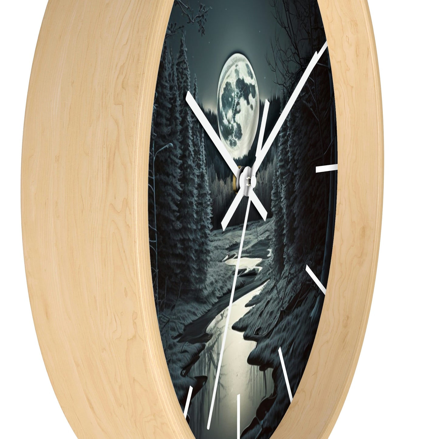 Moonrise Wall Clock #1 w/ lines