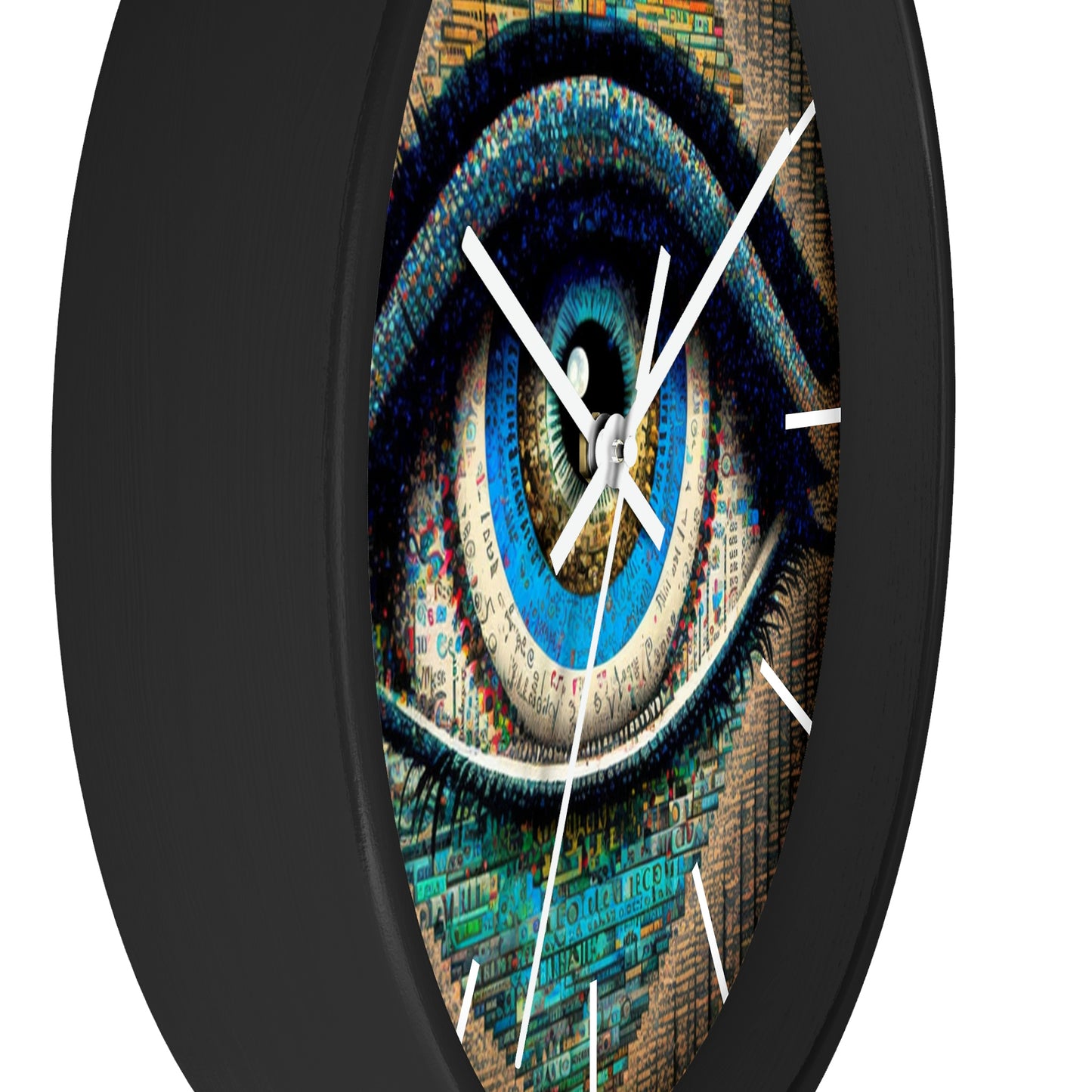 All Seeing Eye Wall Clock #3 w/ lines