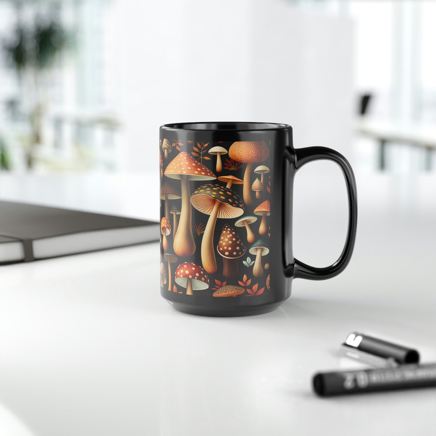 Mushroom Pattern Mug #1, 15oz