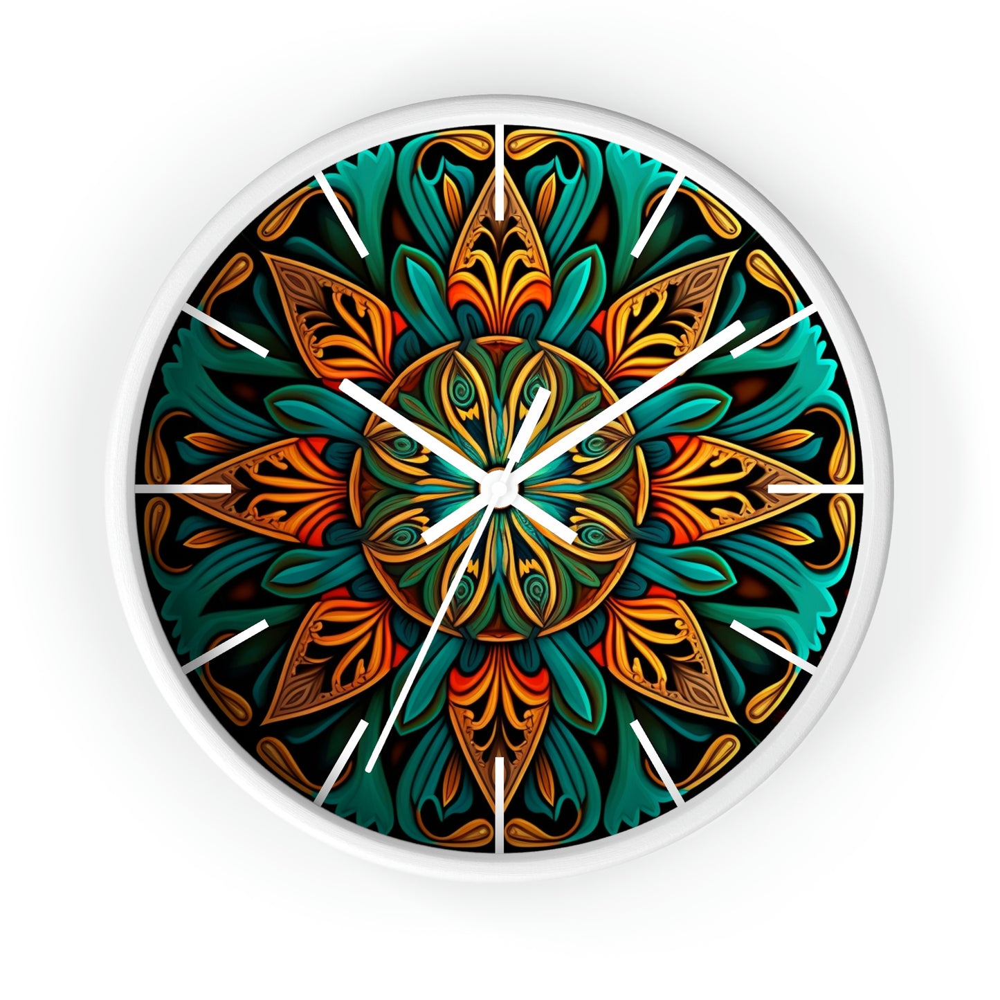 Mandala Wall Clock w/ lines