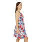 Floral Pattern Women's Skater Dress #7